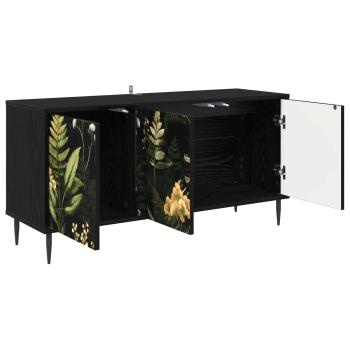 TV-Schrank RHENEN 102 x 33 x 51 cm Schwarz Eichen-Optik