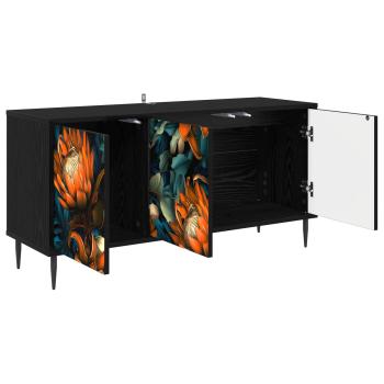 TV-Schrank LOCHEM 102 x 33 x 51 cm Schwarz Eichen-Optik