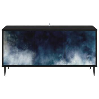 TV-Schrank RAALTE 102 x 33 x 51 cm Schwarz Eichen-Optik