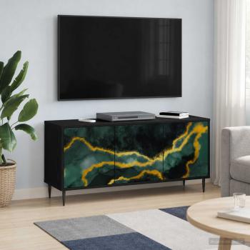 ARDEBO.de - TV-Schrank WIJHE 102 x 33 x 51 cm Schwarz Eichen-Optik