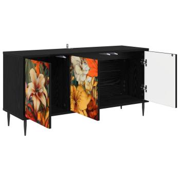 TV-Schrank GENNEP 102 x 33 x 51 cm Schwarz Eichen-Optik