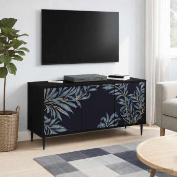 ARDEBO.de - TV-Schrank DOKKUM 102 x 33 x 51 cm Schwarz Eichen-Optik