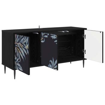 TV-Schrank DOKKUM 102 x 33 x 51 cm Schwarz Eichen-Optik