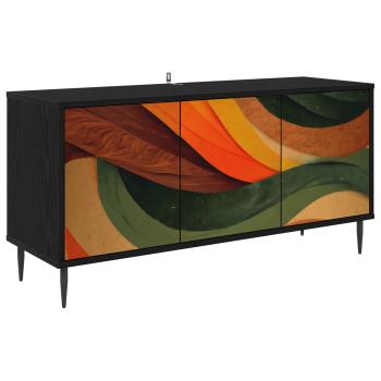 TV-Schrank BONN 102 x 33 x 51 cm Schwarz Eichen-Optik