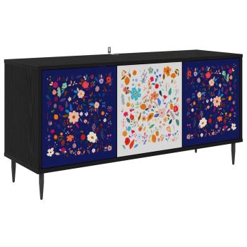 TV-Schrank MAINZ 102 x 33 x 51 cm Schwarz Eichen-Optik