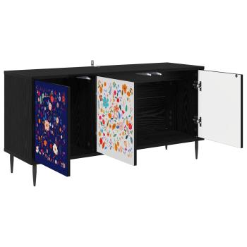 TV-Schrank MAINZ 102 x 33 x 51 cm Schwarz Eichen-Optik