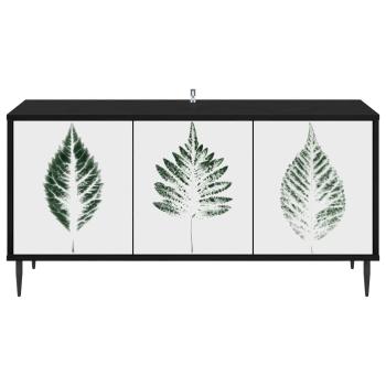 TV-Schrank HANAU 102 x 33 x 51 cm Schwarz Eichen-Optik