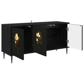 TV-Schrank BREMEN 102 x 33 x 51 cm Schwarz Eichen-Optik