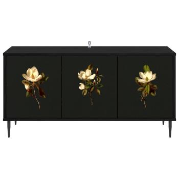 TV-Schrank BREMEN 102 x 33 x 51 cm Schwarz Eichen-Optik