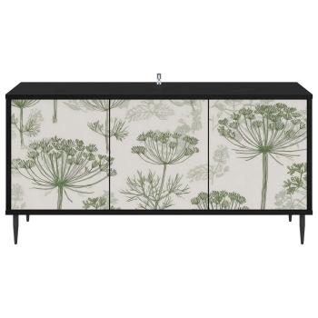 TV-Schrank GOTHA 102 x 33 x 51 cm Schwarz Eichen-Optik
