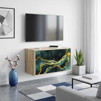 ARDEBO.de - Wandmontierter TV-Schrank WIJHE 69 x 33 x 40 cm Sonoma-Eiche