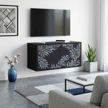 ARDEBO.de - Wandmontierter TV-Schrank DOKKUM 69 x 33 x 40 cm Holzwerkstoff