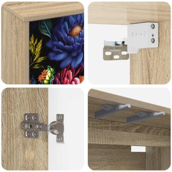 Wandmontierter TV-Schrank KIEL 69 x 33 x 40 cm Sonoma-Eiche