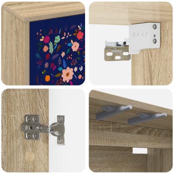 Wandmontierter TV-Schrank MAINZ 69 x 33 x 40 cm Sonoma-Eiche