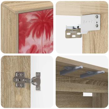 Wandmontierter TV-Schrank AACHEN 69 x 33 x 40 cm Sonoma-Eiche
