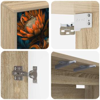 Wandmontierter TV-Schrank LOCHEM 102 x 33 x 40 cm Sonoma-Eiche