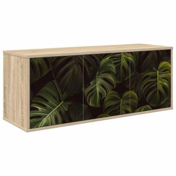ARDEBO.de - Wandmontierter TV-Schrank ELBURG 102 x 33 x 40 cm Sonoma-Eiche