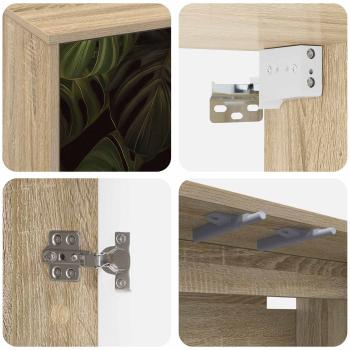 Wandmontierter TV-Schrank ELBURG 102 x 33 x 40 cm Sonoma-Eiche