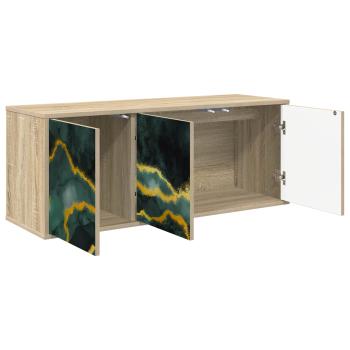 Wandmontierter TV-Schrank WIJHE 102 x 33 x 40 cm Sonoma-Eiche