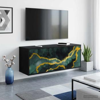 ARDEBO.de - Wandmontierter TV-Schrank WIJHE 102 x 33 x 40 cm Holzwerkstoff