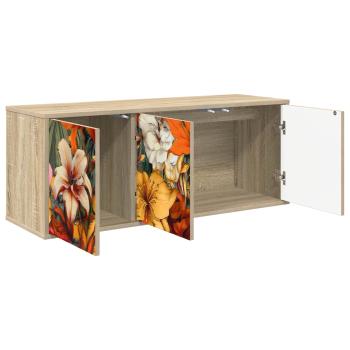 Wandmontierter TV-Schrank GENNEP 102 x 33 x 40 cm Sonoma-Eiche
