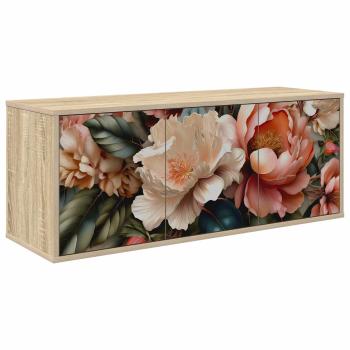 ARDEBO.de - Wandmontierter TV-Schrank BORNE 102 x 33 x 40 cm Sonoma-Eiche