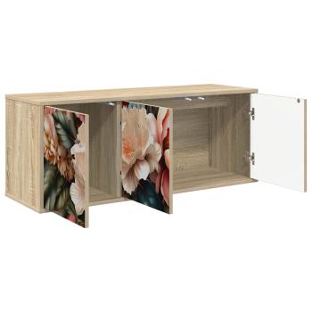 Wandmontierter TV-Schrank BORNE 102 x 33 x 40 cm Sonoma-Eiche