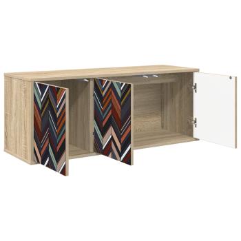 Wandmontierter TV-Schrank OMMEN 102 x 33 x 40 cm Sonoma-Eiche