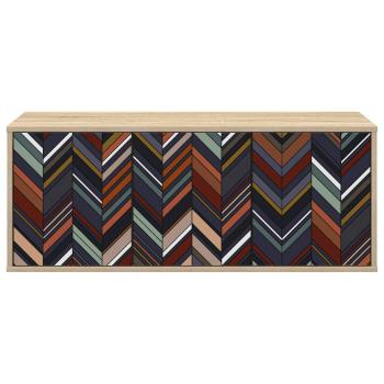 Wandmontierter TV-Schrank OMMEN 102 x 33 x 40 cm Sonoma-Eiche