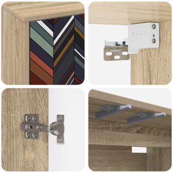 Wandmontierter TV-Schrank OMMEN 102 x 33 x 40 cm Sonoma-Eiche