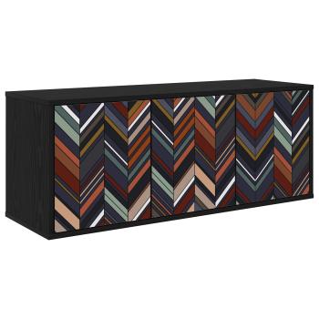 ARDEBO.de - Wandmontierter TV-Schrank OMMEN 102 x 33 x 40 cm Holzwerkstoff