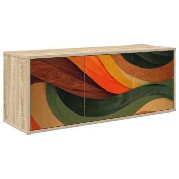 ARDEBO.de - Wandmontierter TV-Schrank BONN 102 x 33 x 40 cm Sonoma-Eiche