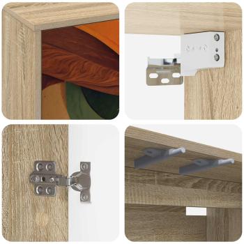 Wandmontierter TV-Schrank BONN 102 x 33 x 40 cm Sonoma-Eiche