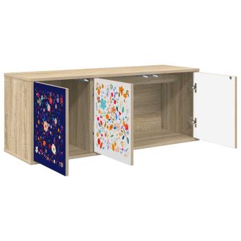 Wandmontierter TV-Schrank MAINZ 102 x 33 x 40 cm Sonoma-Eiche