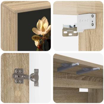 Wandmontierter TV-Schrank BREMEN 102 x 33 x 40 cm Sonoma-Eiche