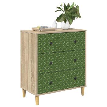 Kommode GELEEN Smaragd geometrisches Muster 66 x 36,5 x 75 cm