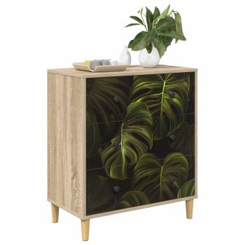 Kommode ELBURG Palmblattmuster 66 x 36,5 x 75 cm Holzwerkstoff
