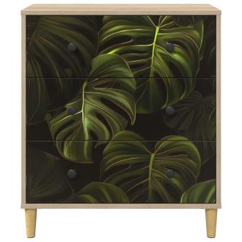 Kommode ELBURG Palmblattmuster 66 x 36,5 x 75 cm Holzwerkstoff