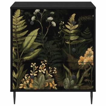 Kommode RHENEN Dschungelmotiv 66 x 36,5 x 76 cm Holzwerkstoff