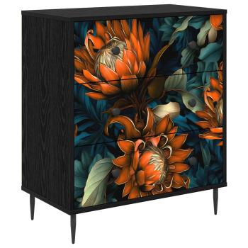 Kommode LOCHEM Orangenmuster 66 x 36,5 x 76 cm Holzwerkstoff