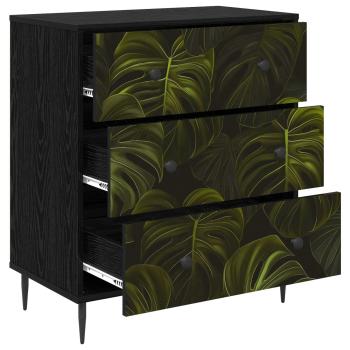 Kommode ELBURG Palmblattmuster 66 x 36,5 x 76 cm Holzwerkstoff