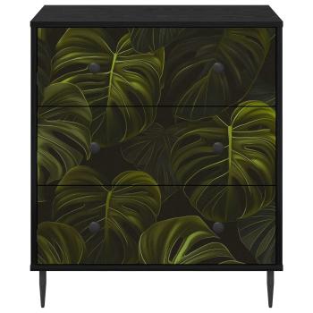 Kommode ELBURG Palmblattmuster 66 x 36,5 x 76 cm Holzwerkstoff