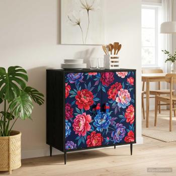ARDEBO.de - Kommode HEESCH Farbenblockdruck 66 x 36,5 x 76 cm Holzwerkstoff