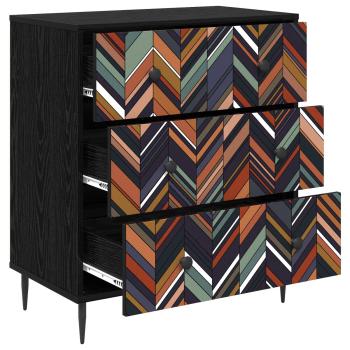 Kommode OMMEN Geometrischer Druck 66 x 36,5 x 76 cm