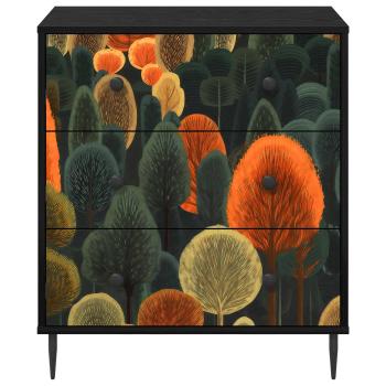 Kommode ZAANDAM Waldmuster 66 x 36,5 x 76 cm Holzwerkstoff