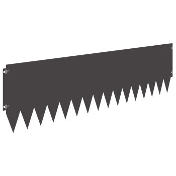 Rasenkante 10 stk. 103 x 30 cm Stahl Schwarz