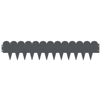 Raseneinfassung 20 stk. 103 x 20 cm Stahl Anthrazit