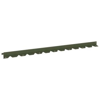 Raseneinfassung 10 Stk. 102 x 4 x 4 cm Stahl Olivgrün