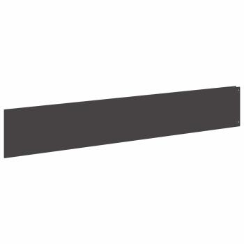 Rasenkante 10 stk. 100 x 18 cm Stahl Schwarz