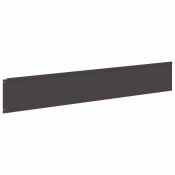 Rasenkante 10 stk. 100 x 18 cm Stahl Schwarz